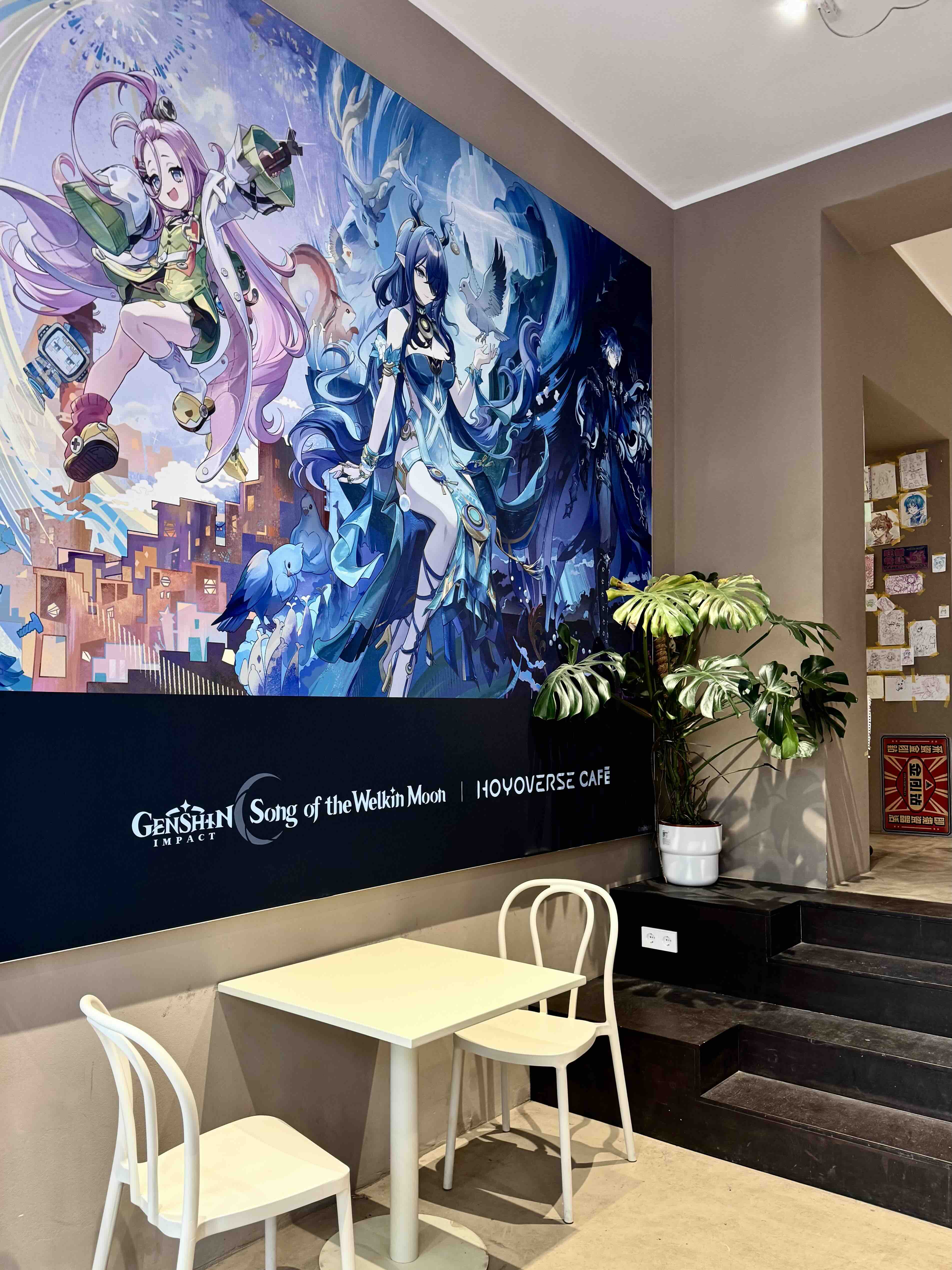 Illustration im HoYoverse Café Berlin