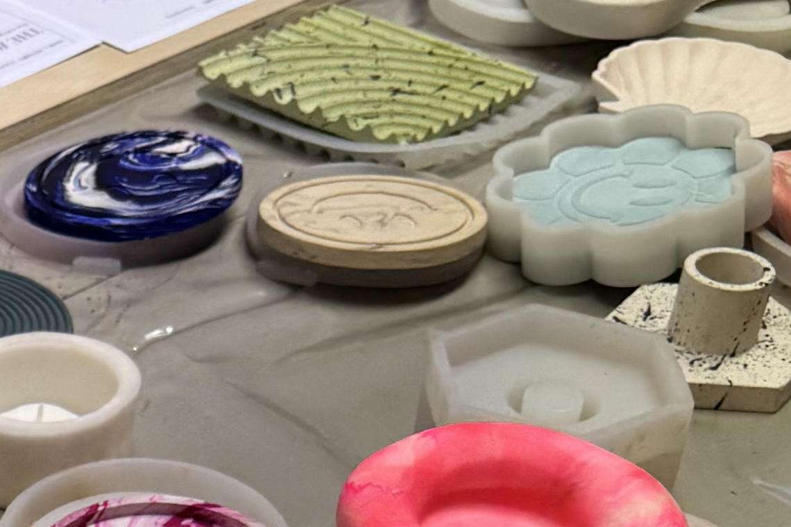 Jesmonite Workshop Nürnber im Noma Studio